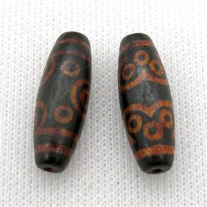 tibetan DZi rice beads, approx 10x30mm [GA1668]