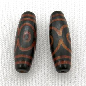 tibetan DZi rice beads, approx 10x30mm [GA1670]