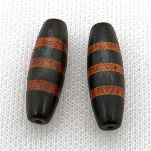 tibetan DZi rice beads, approx 10x30mm [GA1673]
