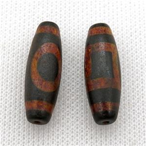 tibetan DZi rice beads, approx 10x30mm [GA1676]