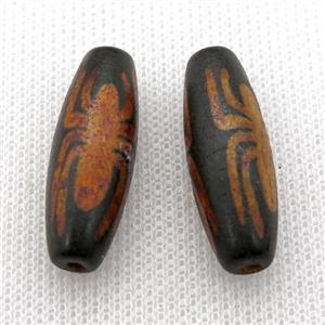 tibetan DZi rice beads, approx 10x30mm [GA1686]