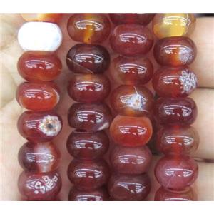 red agate beads, rondelle, approx 8x12mm [GA965]