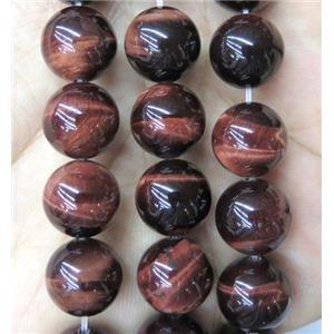 natural red Tiger eye stone beads, round, A grade, approx 10mm dia, A grade [GAM58-10MM]