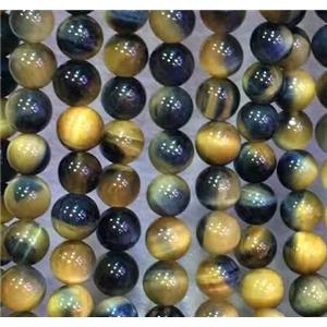 round fancy tiger eye stone beads, approx 12mm dia [GAM69-12MM]