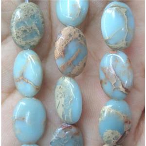 snakeskin jasper beads, oval, approx 10x14mm, 15.5 inches length [GASA1481-10X14MM]