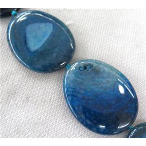 blue Agate bead, teardrop, approx 30-60mm, 15.5 inches length [GASA1489]