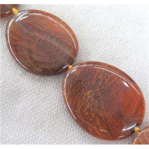 orange Agate bead, teardrop, approx 30-60mm, 15.5 inches length [GASA1490]