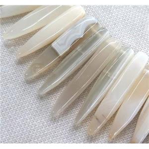 white agate bullet beads, approx 10-40mm [GASA1514]