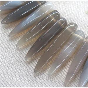 gray agate bullet beads, approx 10-40mm [GASA1515]