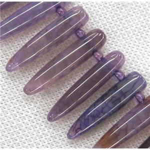 purple agate bullet beads, approx 10-40mm [GASA1557]