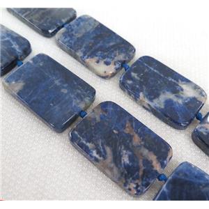 blue sodalite beads, rectangle, approx 23-50mm [GASA1571]