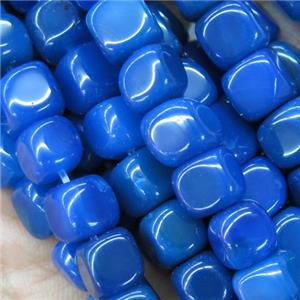blue Agate cube beads, approx 8x8mm [GASA1687]