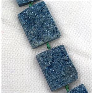 green Druzy Quartz beads, rectangle, approx 30-40mm [GASA1695]