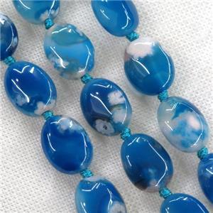 blue Cherry Agate beads, oval, approx 15-20mm [GASA1717]