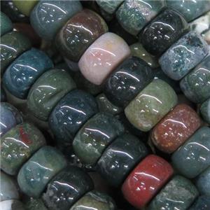 Indian Agate barrel beads, approx 5x8mm [GB10005]