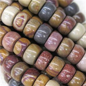 sunset Mookaite barrel beads, approx 5x8mm [GB10008]