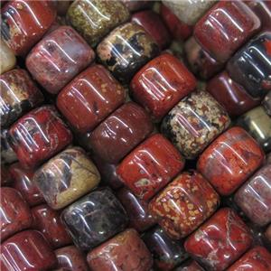 Poppy Jasper barrel beads, approx 5x8mm [GB10011]