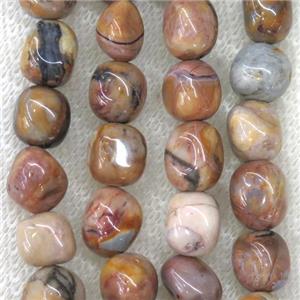 Venus Jasper beads, freeform, approx 8-10mm [GB10014]
