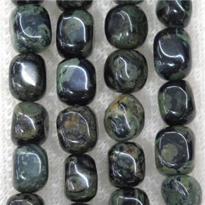 green Kambaba Jasper beads, freeform, approx 8-10mm [GB10018]
