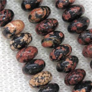 red Snowflake Jasper beads, rondelle, approx 5x8mm [GB10029]