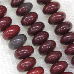 red Apple Jasper rondelle beads, approx 5x8mm [GB10039]
