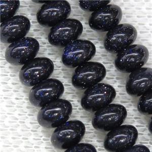 blue SandStone rondelle beads, approx 4x6mm [GB10046]