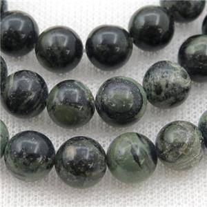 round Kambaba Jasper beads, green, approx 4mm dia [GB10062-4MM]