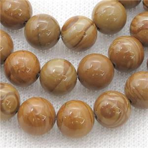 round brown Wooden Lace Jasper beads, approx 4mm dia [GB10071-4MM]