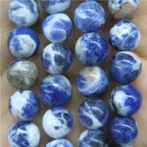 round blue Sodalite beads, approx 10mm dia [GB10102-10MM]