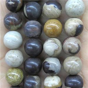 african Zebra Jasper beads, round, approx 10mm dia [GB10104-10MM]