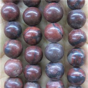 red Picture Jasper beads, round, approx 10mm dia [GB10109-10MM]