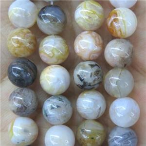 round Bamboo Agate beads, approx 12mm dia [GB10123-12MM]