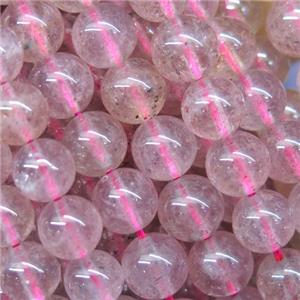 round Strawberry Quartz beads, approx 8mm dia [GB10129]