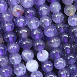 purple Amethyst beads, round, approx 4mm dia [GB10139]