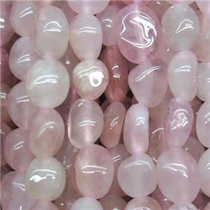Rose Quartz chip beads, pink, approx 6-8mm [GB10150]