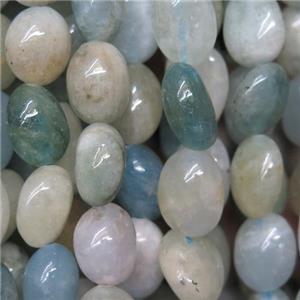 Morganite chip beads, freeform, multi color, approx 8-10mm [GB10155]