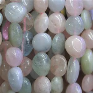 Morganite beads chip, freeform, multi color, approx 6-8mm [GB10158]