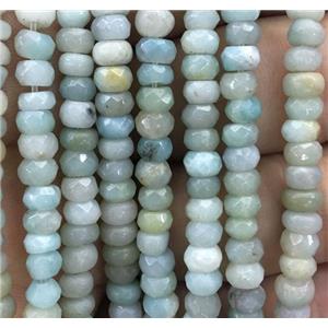 Amazonite bead, faceted rondelle, approx 3x5mm [GB10197]