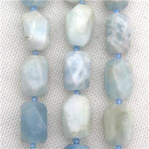 blue Aquamarine nugget beads, freeform, approx 15-22mm [GB10263]