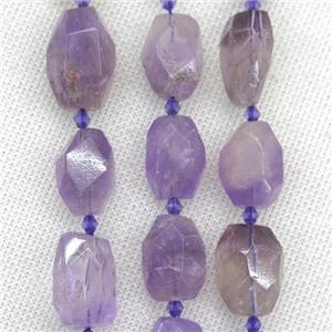 purple Amethyst nugget beads, freeform, approx 15-22mm [GB10264]
