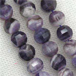 Dogtooth Amethyst beads, purple, lantern, approx 11-12mm dia [GB10284-12MM]