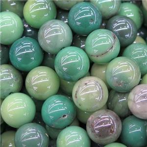round African Green Grass Agate beads, AB color plated, approx 12mm dia [GB10332-12MM]