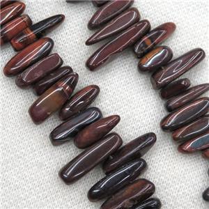 red tiger eye stick chip beads, approx 13-25mm [GB10372]