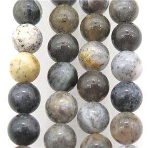 round Chinese Moss Opal Jasper beads, approx 6mm dia [GB10390-6MM]