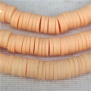 lt.pink Fimo Polymer Clay bead, heishi, approx 6mm dia [GB10412]