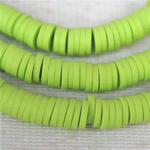 olive Fimo Polymer Clay heishi beads, approx 6mm dia [GB10420]