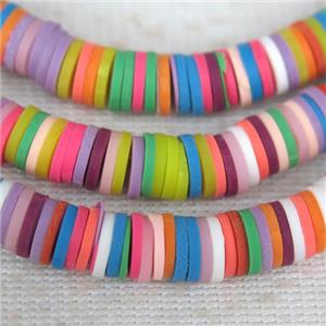 Fimo Polymer Clay Heishi Beads, mix color, approx 4mm dia [GB10434-4MM]