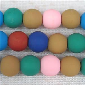 round Fimo Polymer Clay beads, mix color, approx 8mm dia [GB10454]
