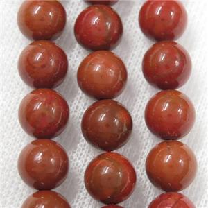 round red Cuckoo Jasper beads, approx 8mm dia [GB10474-8MM]