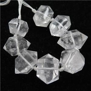 Clear Quartz beads, bullet, AA-grade, approx 15-30mm [GB10507]